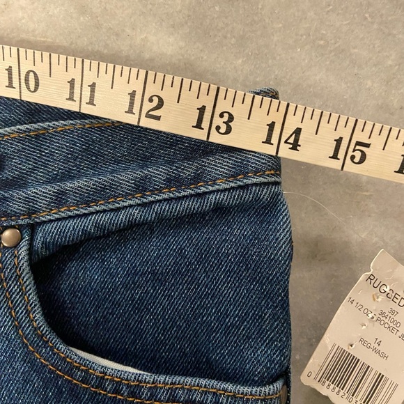 NWT Rugged Bear Girls Size 14 Cotton Denim Straight Leg Classic Jeans - Picture 7 of 10